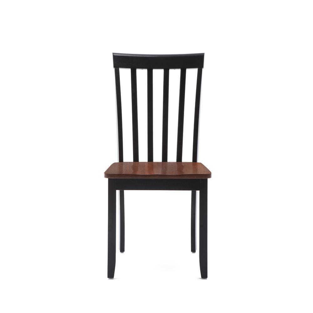 Bloomington Dining Chairs Black And Cherry (Set Of 2) - Boraam: Rubberwood, Comfort Backrest, 250lbs Capacity
