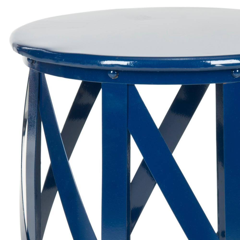 Bertram Lattice Accent Table - Navy - Safavieh.