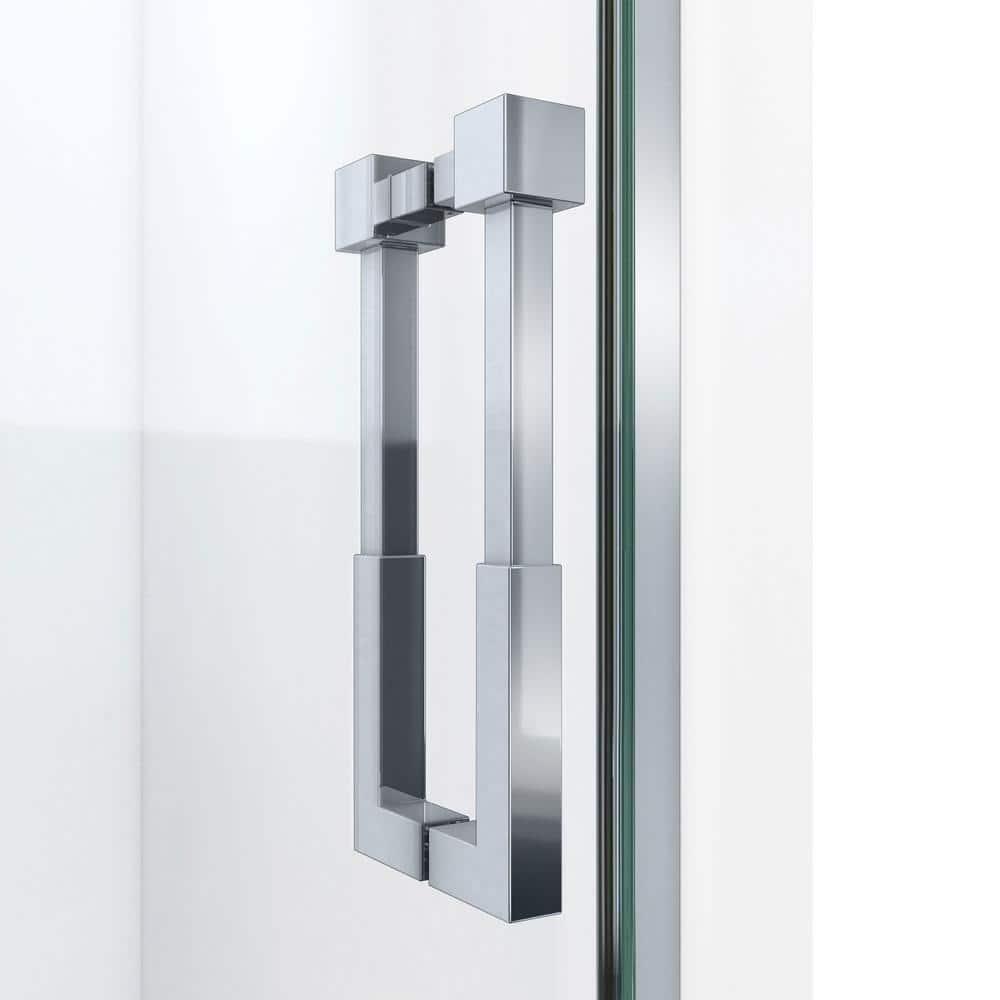 DreamLine Ascend 56-57 in. W x 72 in. H Frameless Pivot Shower Door