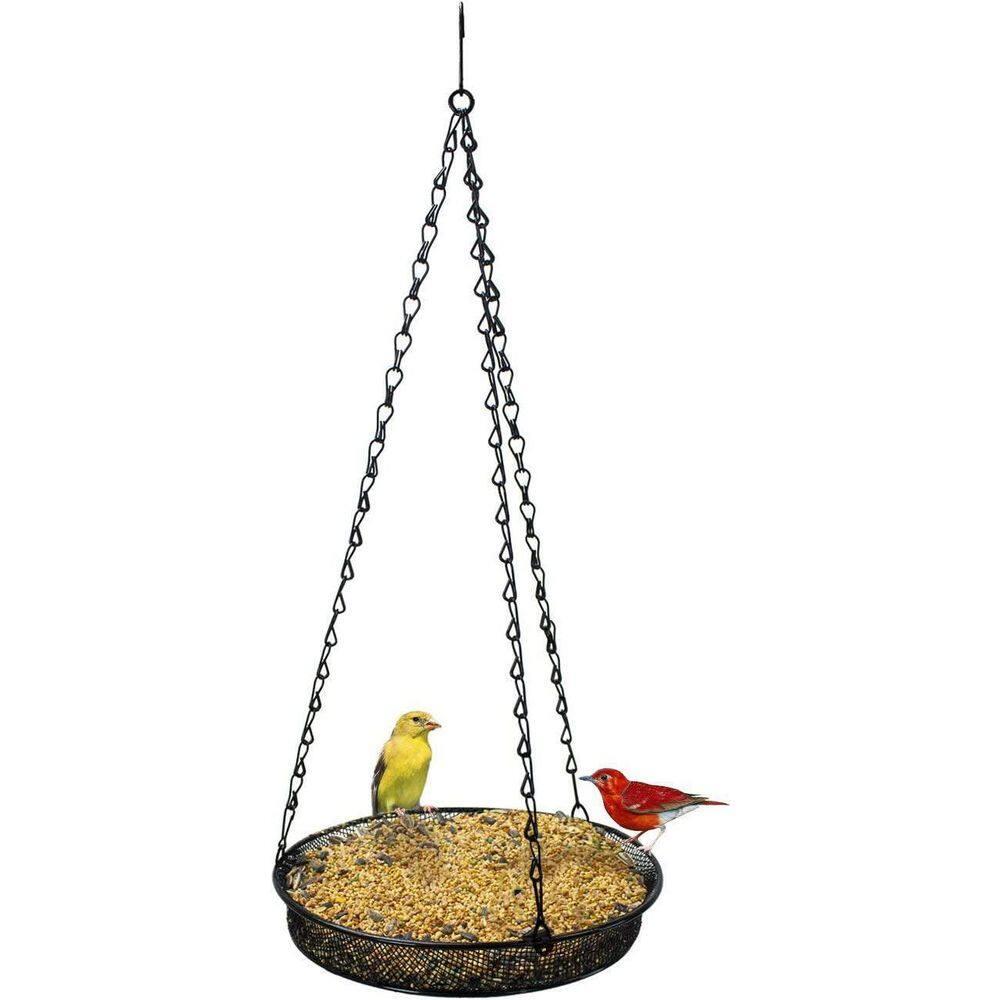 Sorbus Sorbus Metal Bird Feeder Hanging Tray in Black
