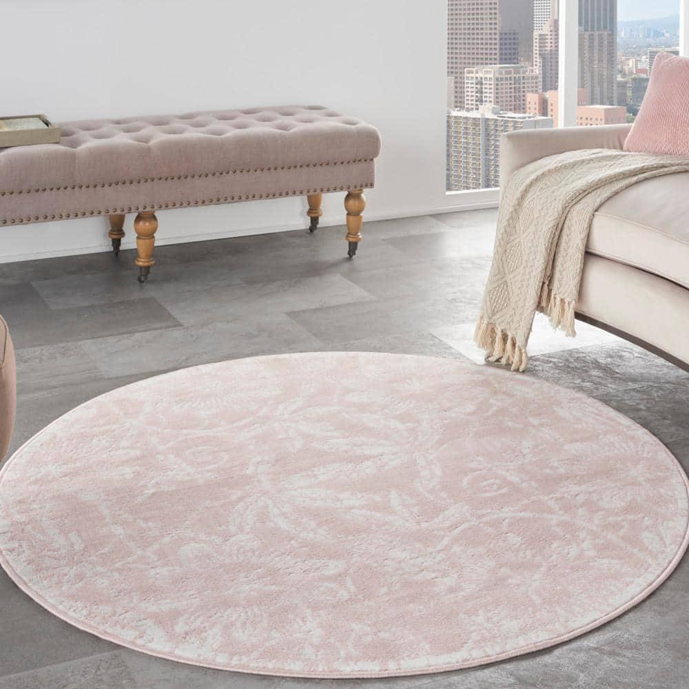 Nourison Whimsicle WHS05 Indoor only Area Rug - Pink 5' x round