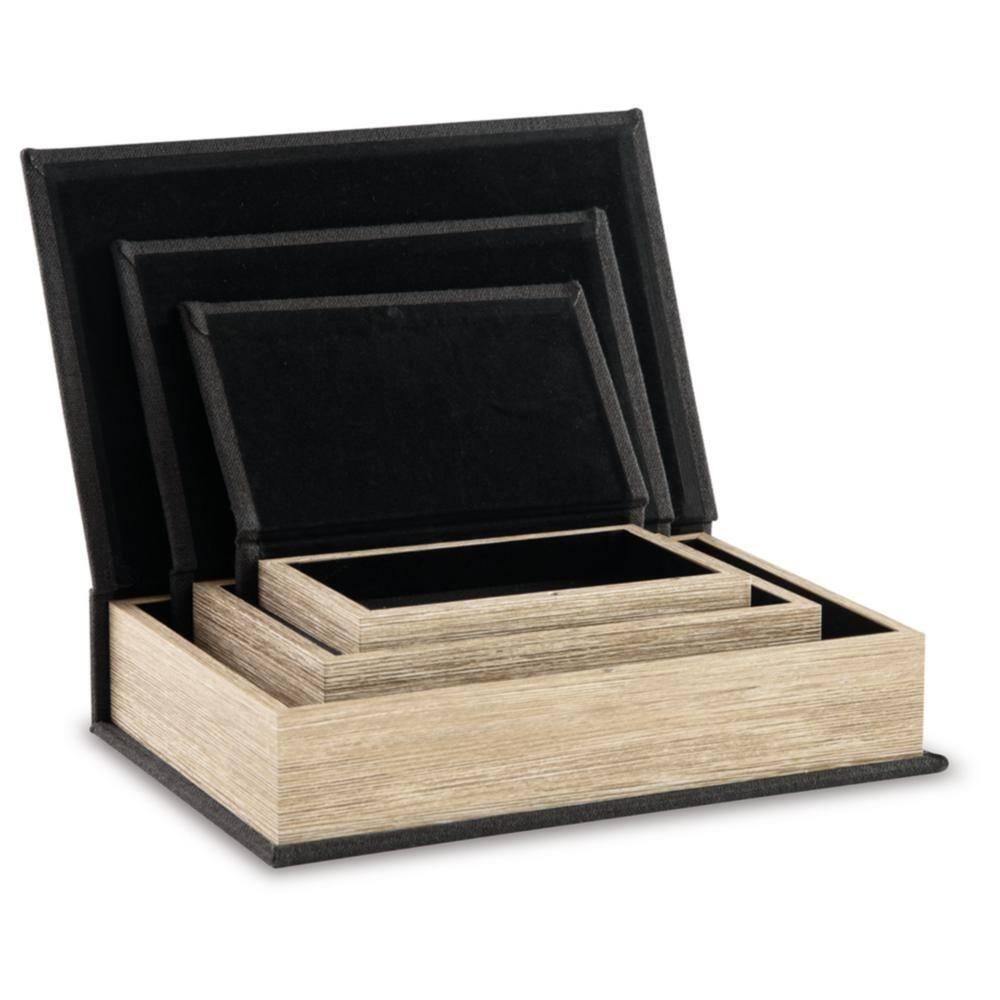 Kepir 3 Piece Fabric Book Box Set