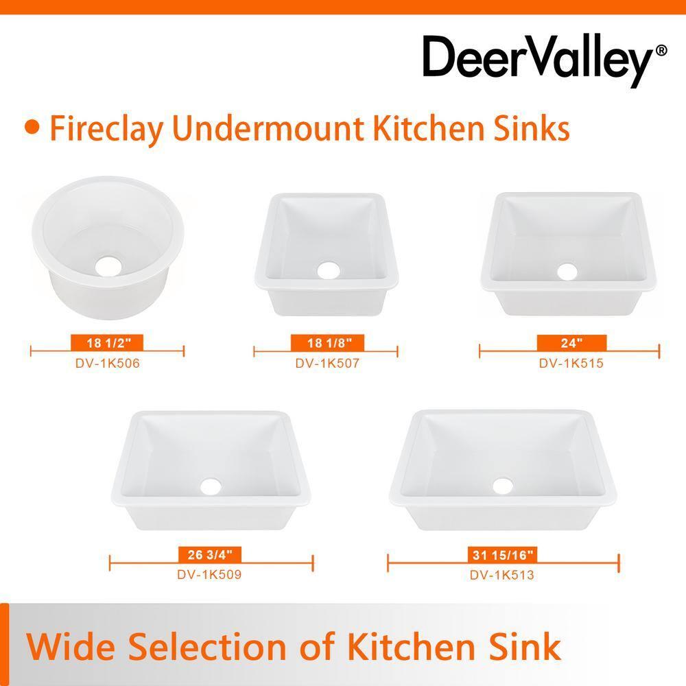 Circular Fireclay 18.5" x 18.5" Undermount/Drop-In Kitchen Sink with Basket Strainer and Sink Grid
