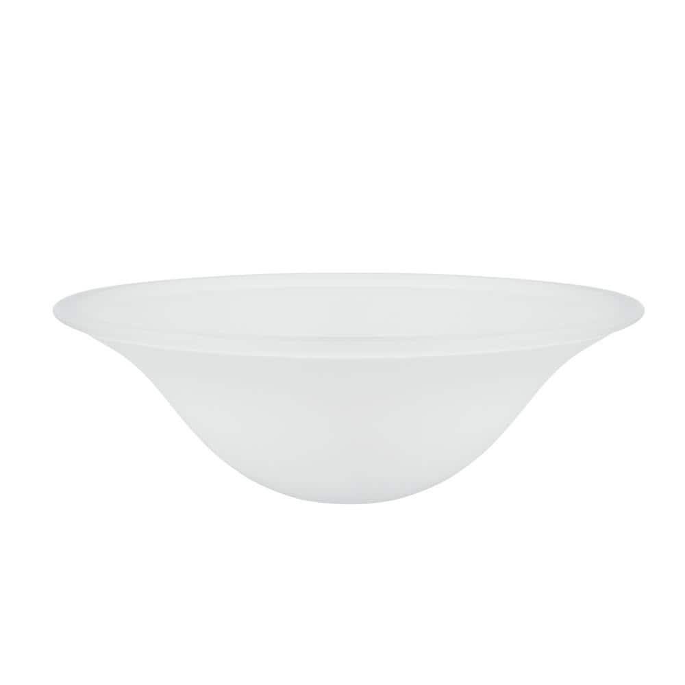 Aspen Creative 23101-21 Frosted Transitional Style Replacement Torchiere Glass Shade, 5-1/2" high x 15" diameter