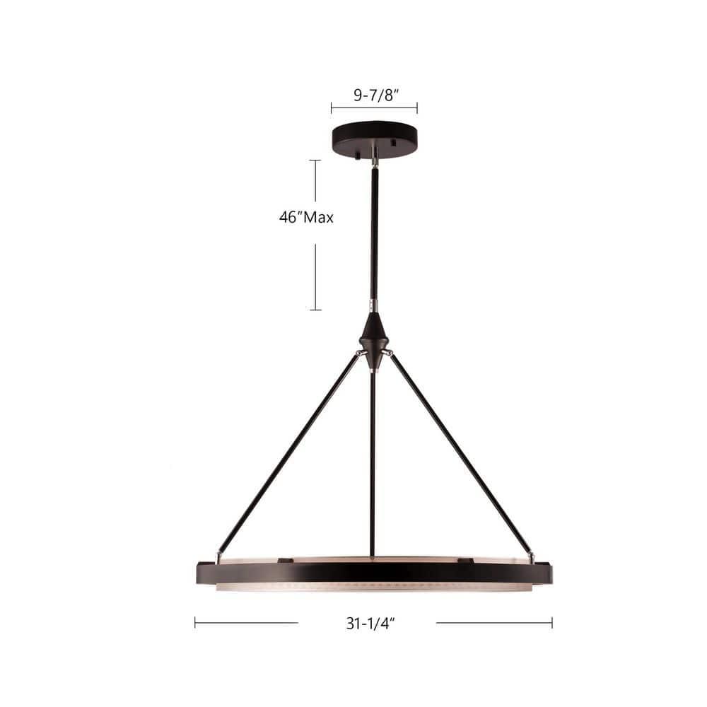 Duo 1 - Light Black LED Unique/Statement Pendant