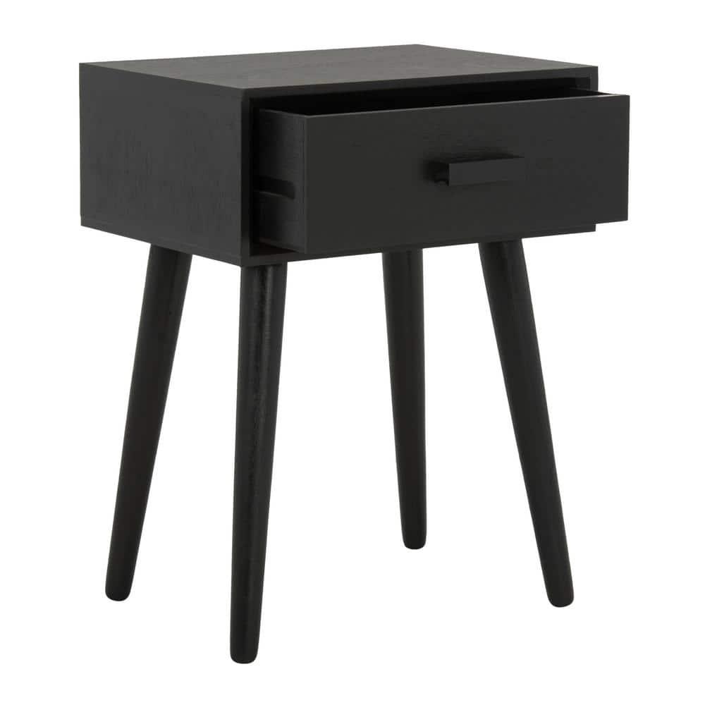 Lyle 1 Drawer Side Table - Black - Safavieh.