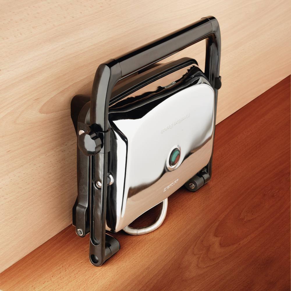Hamilton Beach Panini Press & Gourmet Sandwich Maker, 10" x 8" Nonstick Grill Plates, 25460G
