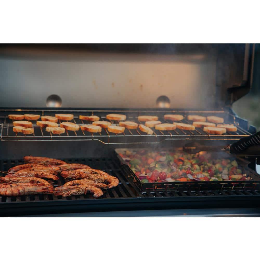 Weber Genesis SPX-435 4-Burner Propane Smart Gas Grill in Stainless Steel with Side Burner