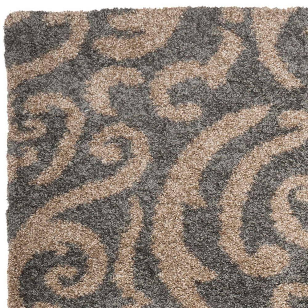 Florida Shag SG462 Power Loomed Indoor Area Rug - Grey/Beige - 8'x10' - Safavieh.