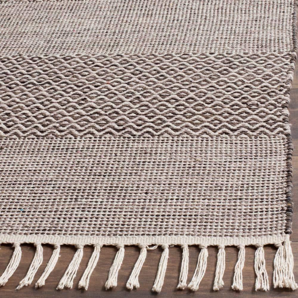 Montauk MTK330 Hand Woven Indoor Area Rug - Ivory/Anthracite - 8'x10' - Safavieh