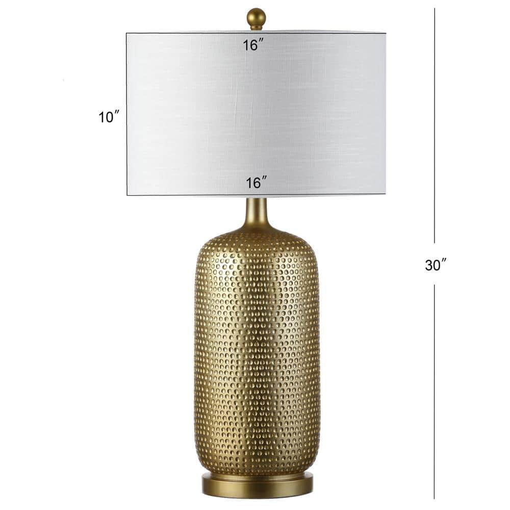JONATHAN Y JYL1017A Sophia 30" Resin LED Table Lamp, Gold