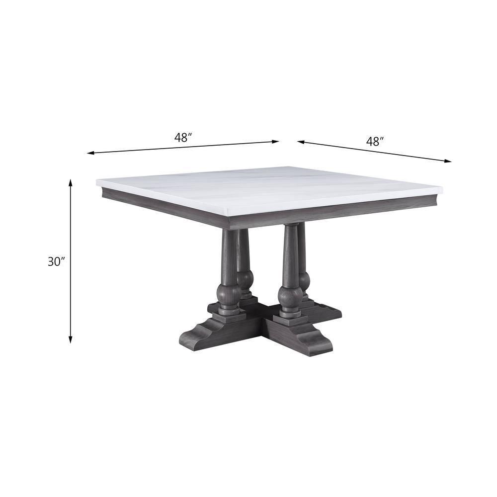 Faux Marble Top Dining Table