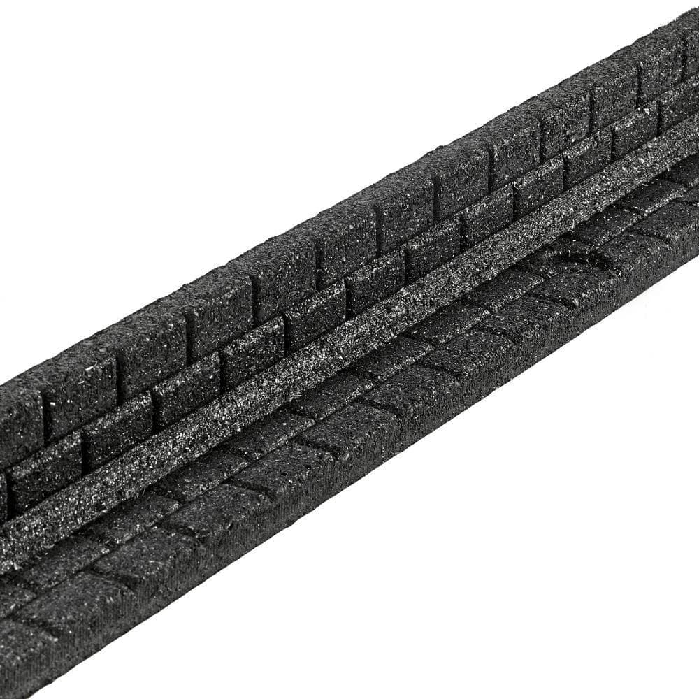 Rubberific 4 ft. Brickface Rubber Landscape Lawn Edging (Set of 6)