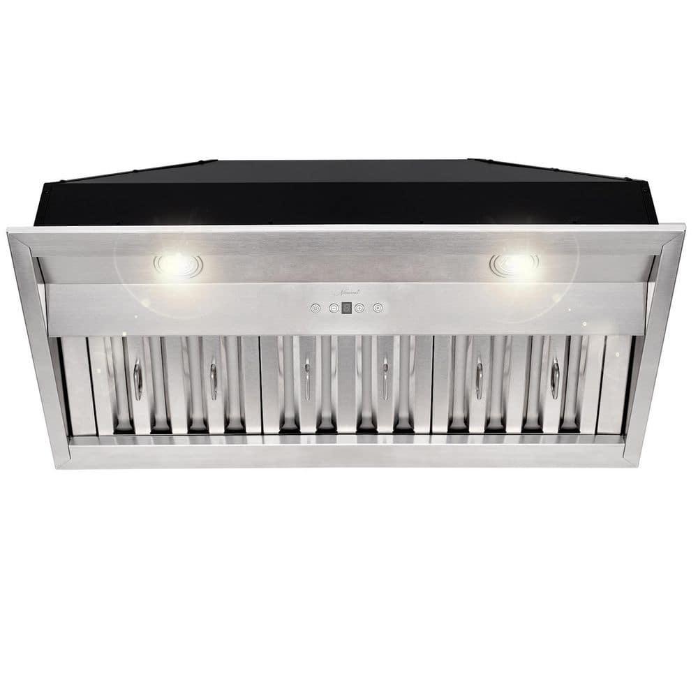 Akicon Stainless Steel 600 CFM Ducted (Vented) Insert Range Hood with Charcoal Filter