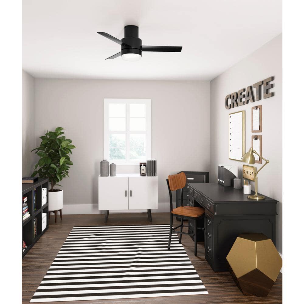 44" Gilmour 3 - Blade Outdoor Flush Mount Ceiling Fan with Remote Control and Light Kit Included