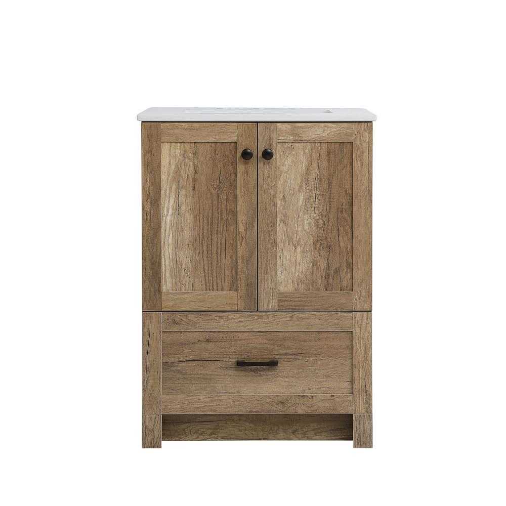 Elegant Kitchen and Bath Elegant Kitchen And Bath 24 Inch Single Bathroom Vanity In Natural Oak