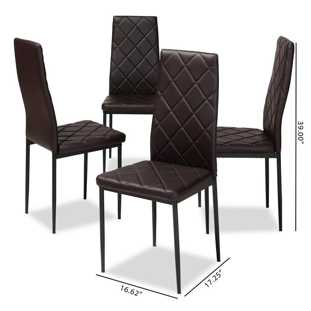 Dalisa 18.11'' H Tufted Faux Leather Upholstered Parsons Chair