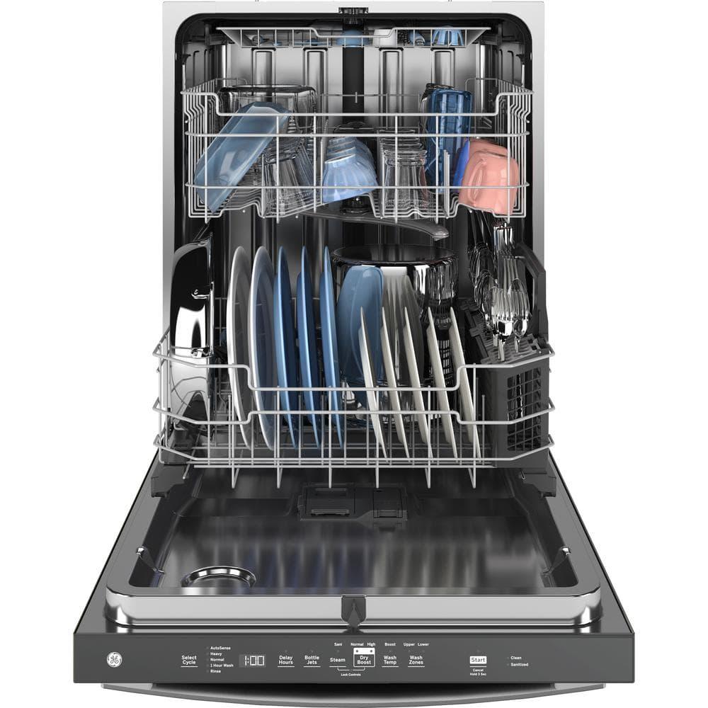GE Appliances 24" 47 Decibel ENERGY STAR Certified Built-in Front Control Dishwasher with Adjustable Rack and Tall Tub