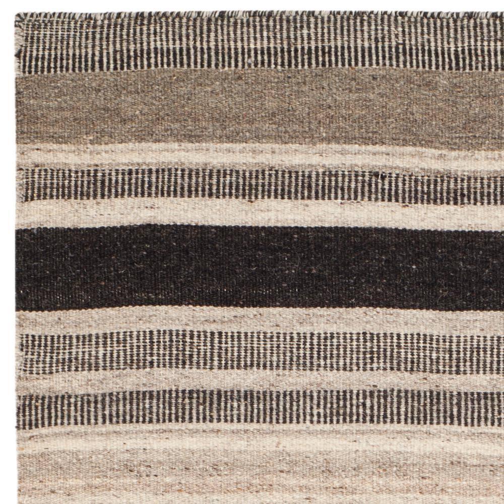 Dhurries DHU628 Hand Woven Area Rug - Natural/Black - 3'x5' - Safavieh.