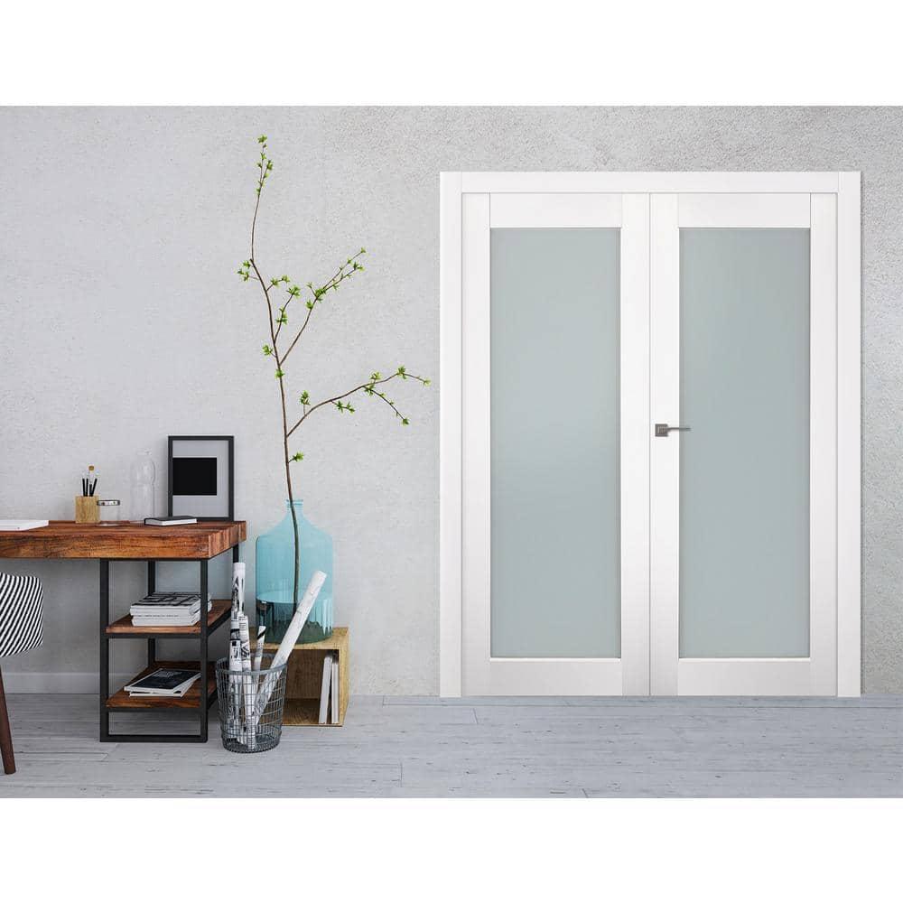 Smart Pro 207 Solid Manufactured Wood and Glass Paneled French Door