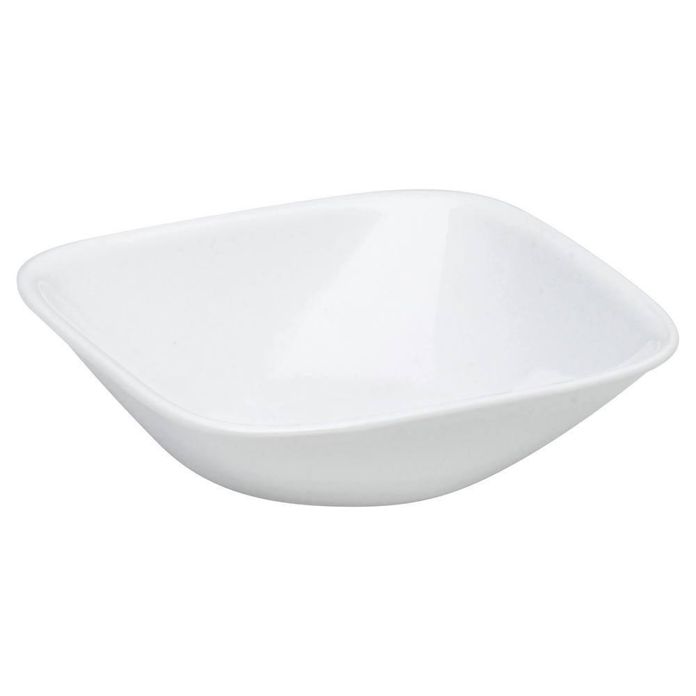 Corelle Pure White 32 oz Square Glass Serving Bowl (Set of 2)