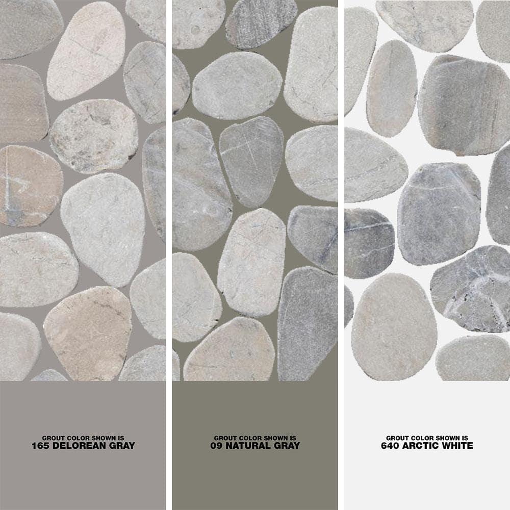 Sliced Pebble Mosaic Wall & Floor Tile