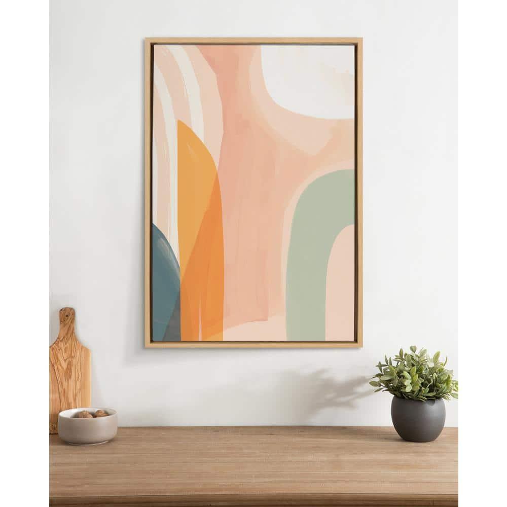 Kate and Laurel Sylvie Sunrise Over Marrakesh Framed Canvas by Kate Aurelia Holloway, 23x33, Natural
