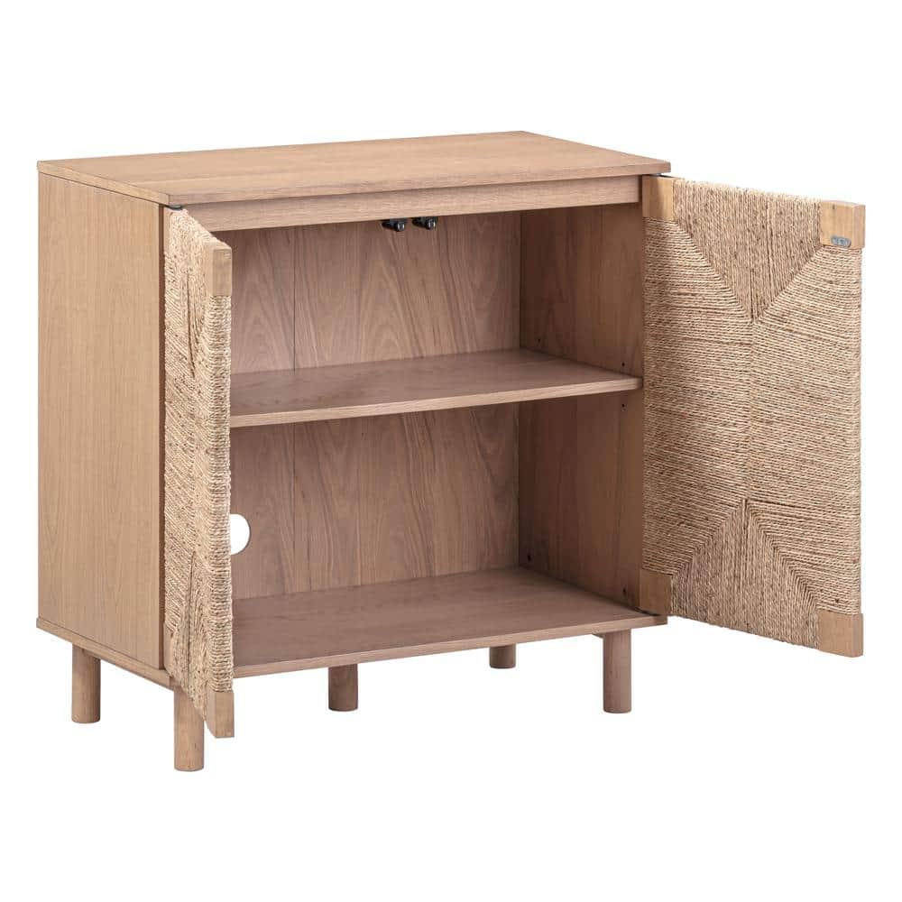 Shellie 31.4'' Tall Solid Wood 2 - Door Accent Cabinet
