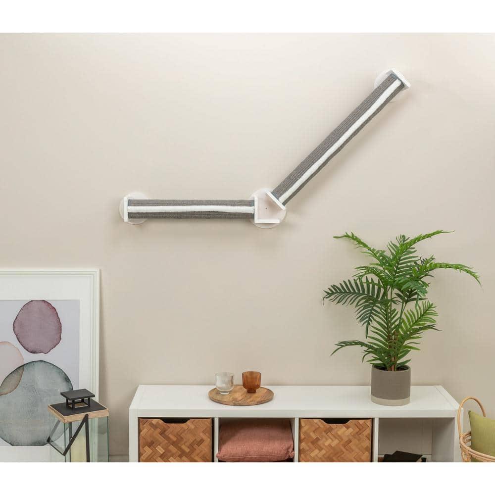 TRIXIE Wall Set 4, Indoor Wall Mounted Cat Scratching Posts for Elevated Fun, Lounger, Scratcher, Perch