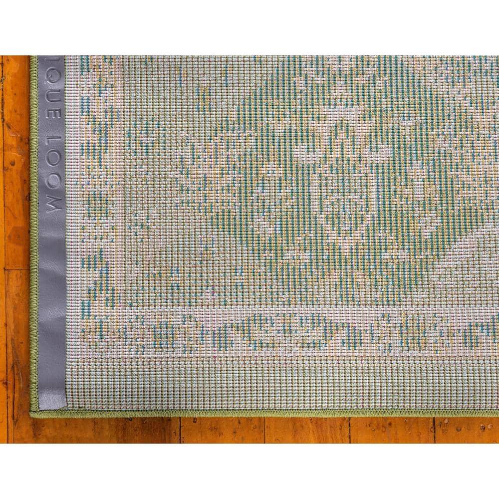 Unique Loom Penrose Collection Area Rug - Blake (2'  x 6' 1" Runner Green/Beige)