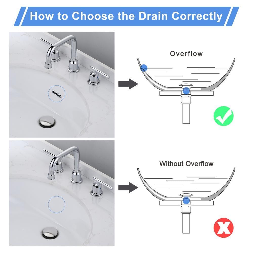 Pop-Up Bathroom Sink Drain with Overflow( 2Pack)