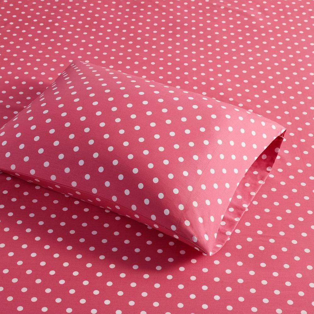 Mi Zone Polka Dot Polka Dot Printed 100% Cotton Sheet Set
