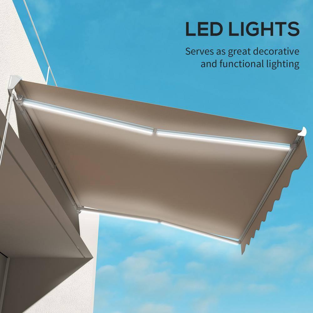 Outsunny Outsunny Polyester Cover Retractable Patio Awning