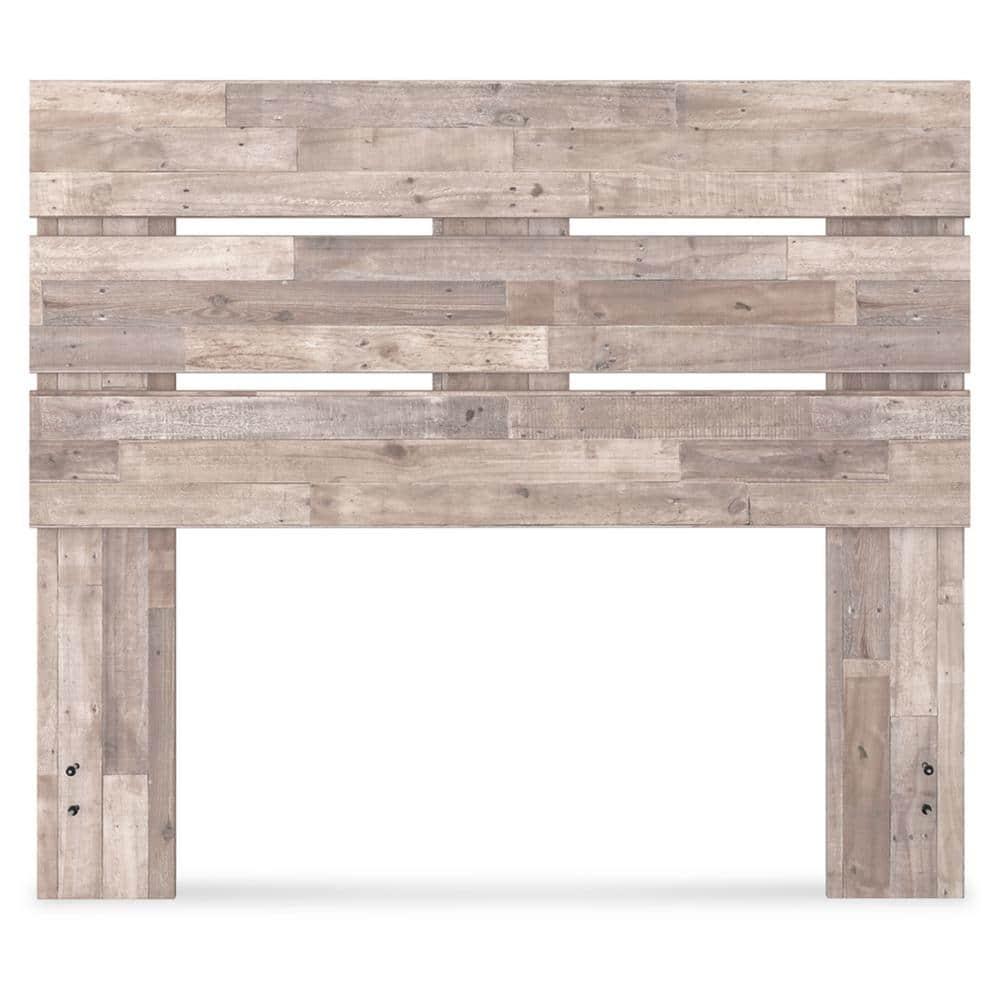 Full Neillsville Panel Headboard Whitewash: Beach Chic Urban Style - Signature Design by Ashley