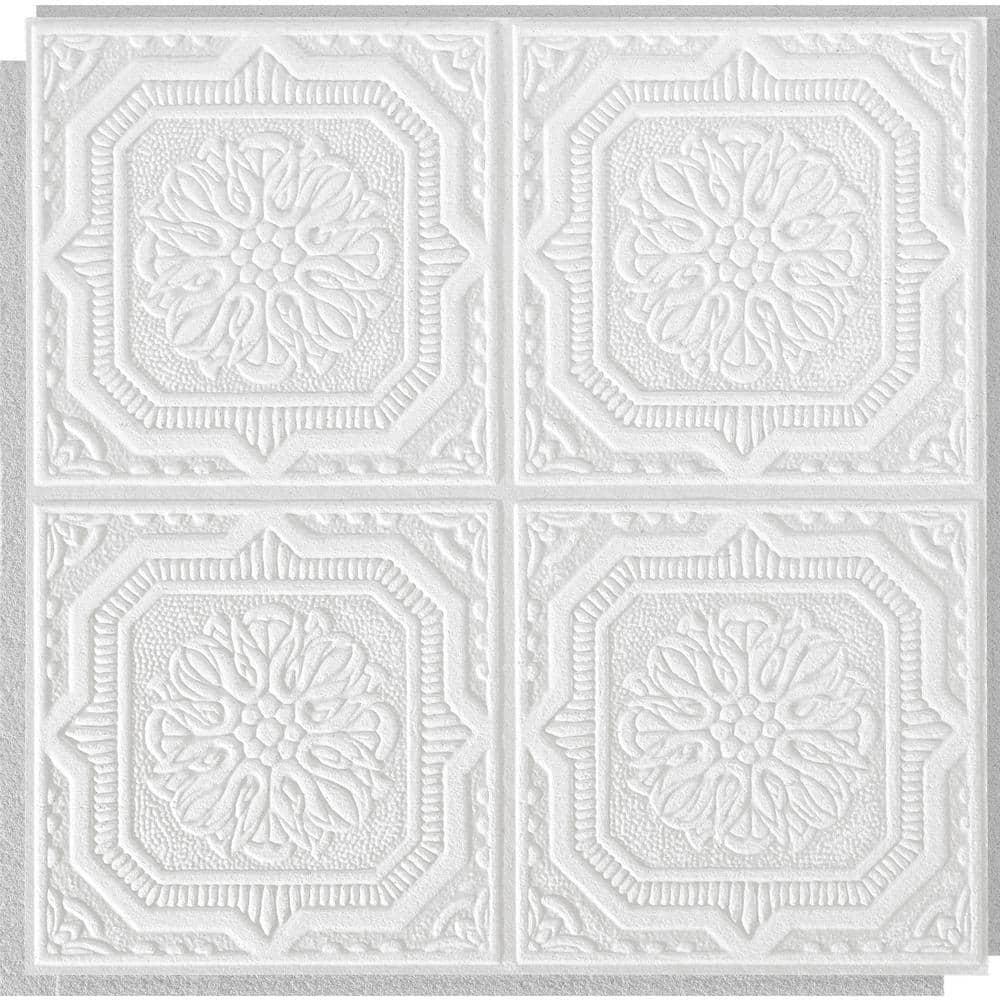 Armstrong World Industries Wellington 1 ft. x 1 ft. Drop-In Mineral Fiber Ceiling Tile in White (Set of 40)
