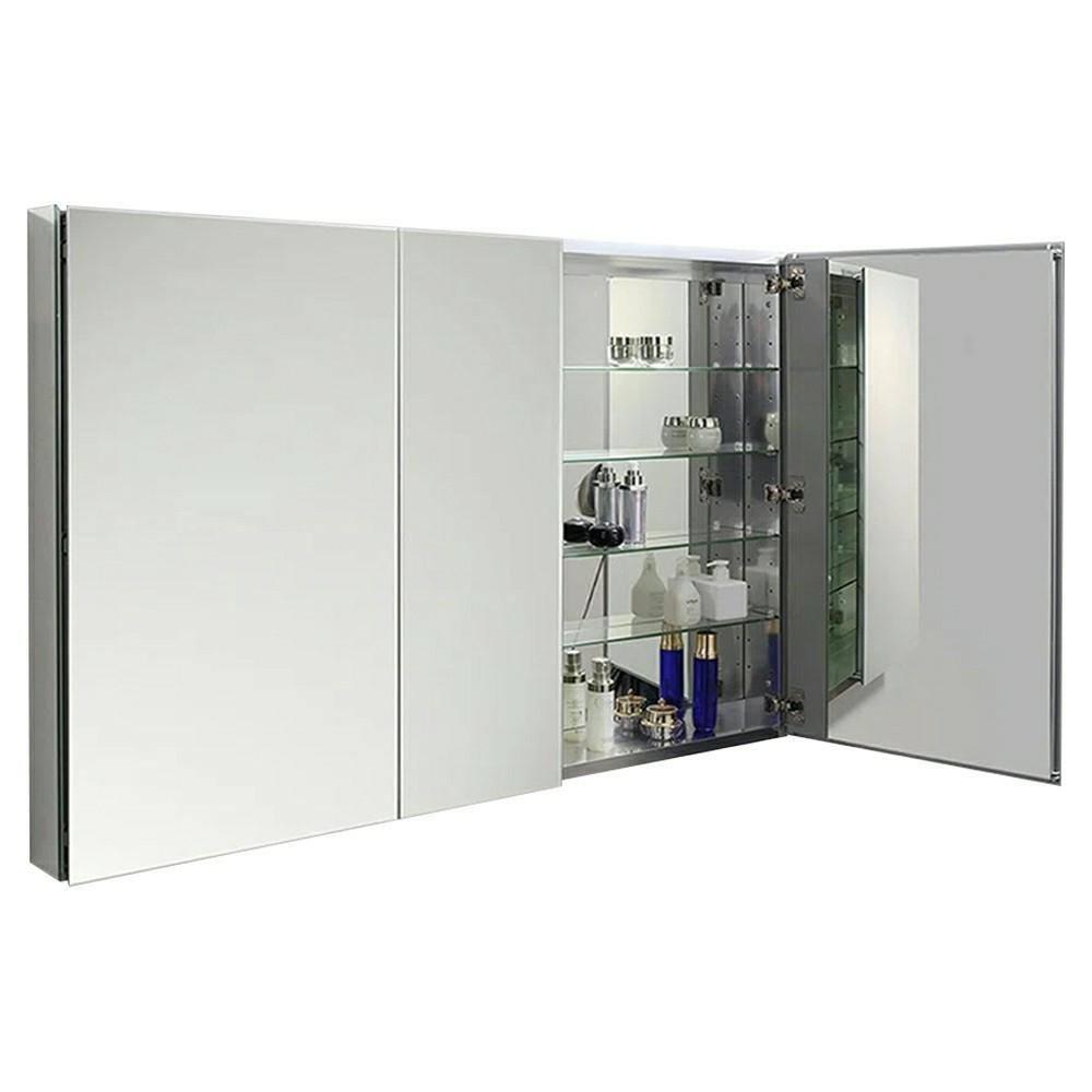 Senza Recessed/Surface Mount Rectangular Frameless Bathroom Medicine Cabinet