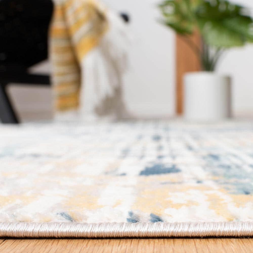 SAFAVIEH Skyler Mandy Distressed Area Rug, Navy/Gold, 8' x 10'