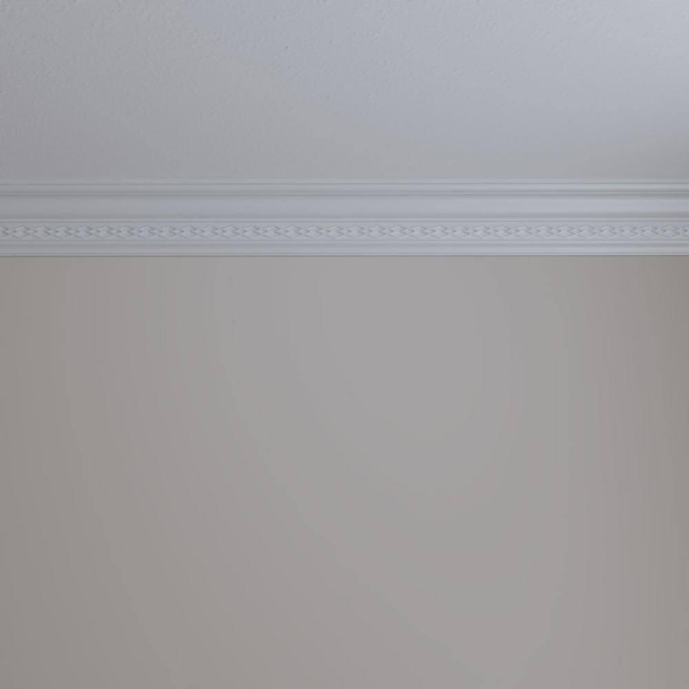 Ekena Millwork 4 1/8"H x 2 3/8"P x 4 7/8"F x 94 1/2"L, (2 3/4" Repeat), Robin Crown Moulding