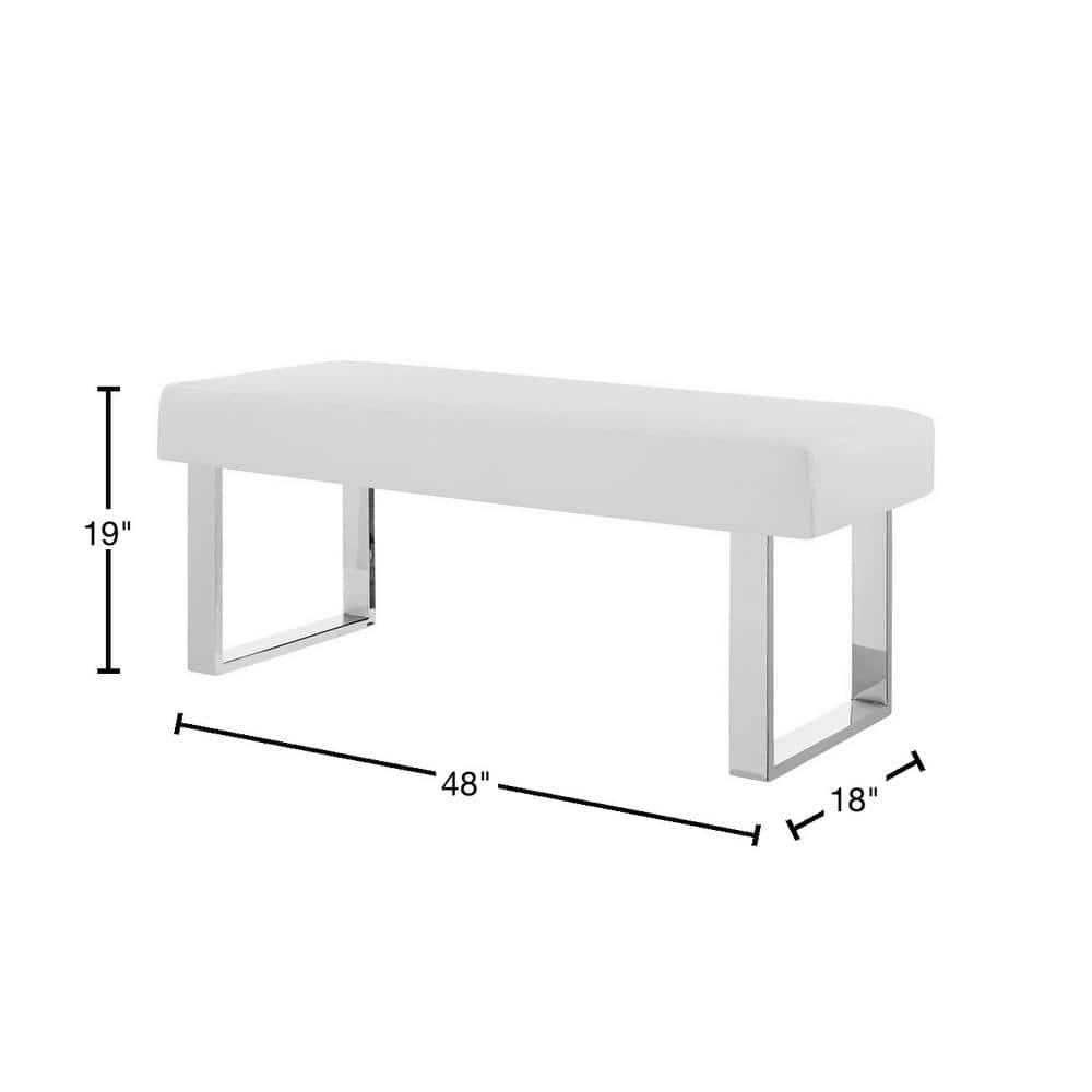 Amanda Faux Leather Bench - Armen Living