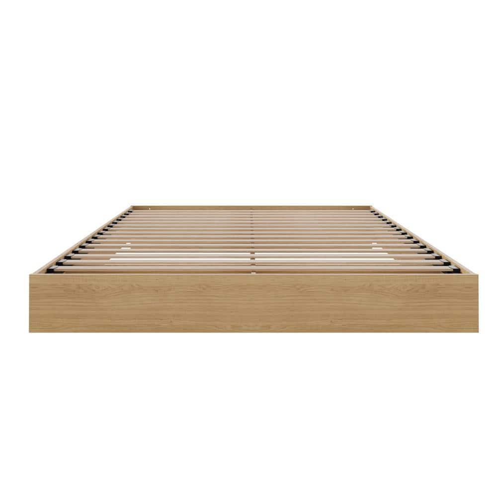 Nexera Full Size Platform Wood Bed Frame, Natural Maple