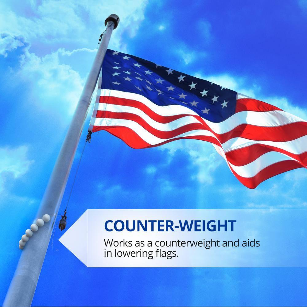 Anley Flagpole Accessories - Beaded Flag Flagpole Retainer Ring for Both Internal & External Halyard Flagpole - For 2 to 3 Inch Diameter Pole