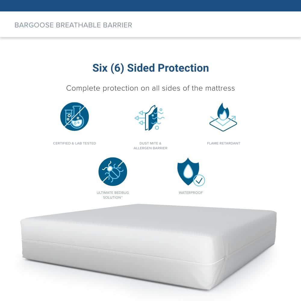 Bargoose Home Textiles Bargoose BedBug Solution 6 Gauge Heavy Duty Vinyl Zippered Mattress Protector