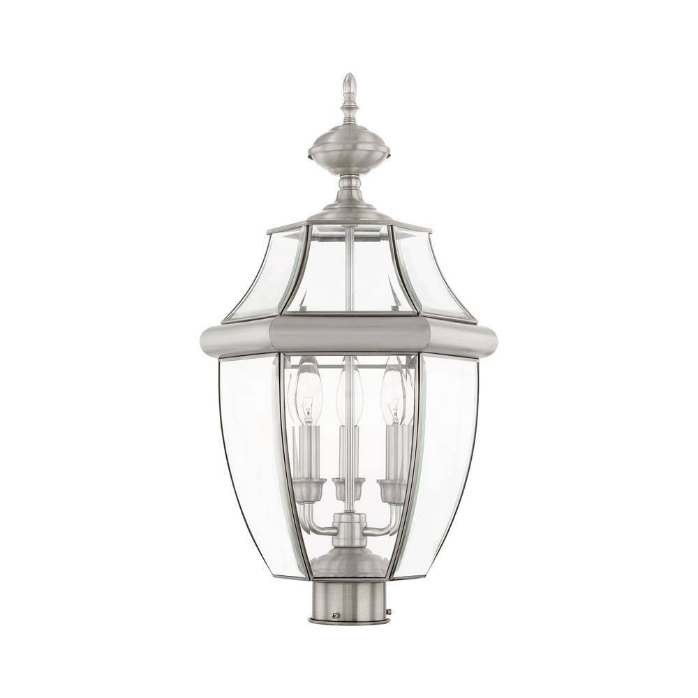 Livex Lighting Monterey 3 - Light Lantern in  Brushed Nickel