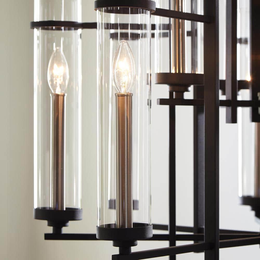 Generation Lighting Ethan 30" Forged Iron 2-Tier 12-Light Chandelier