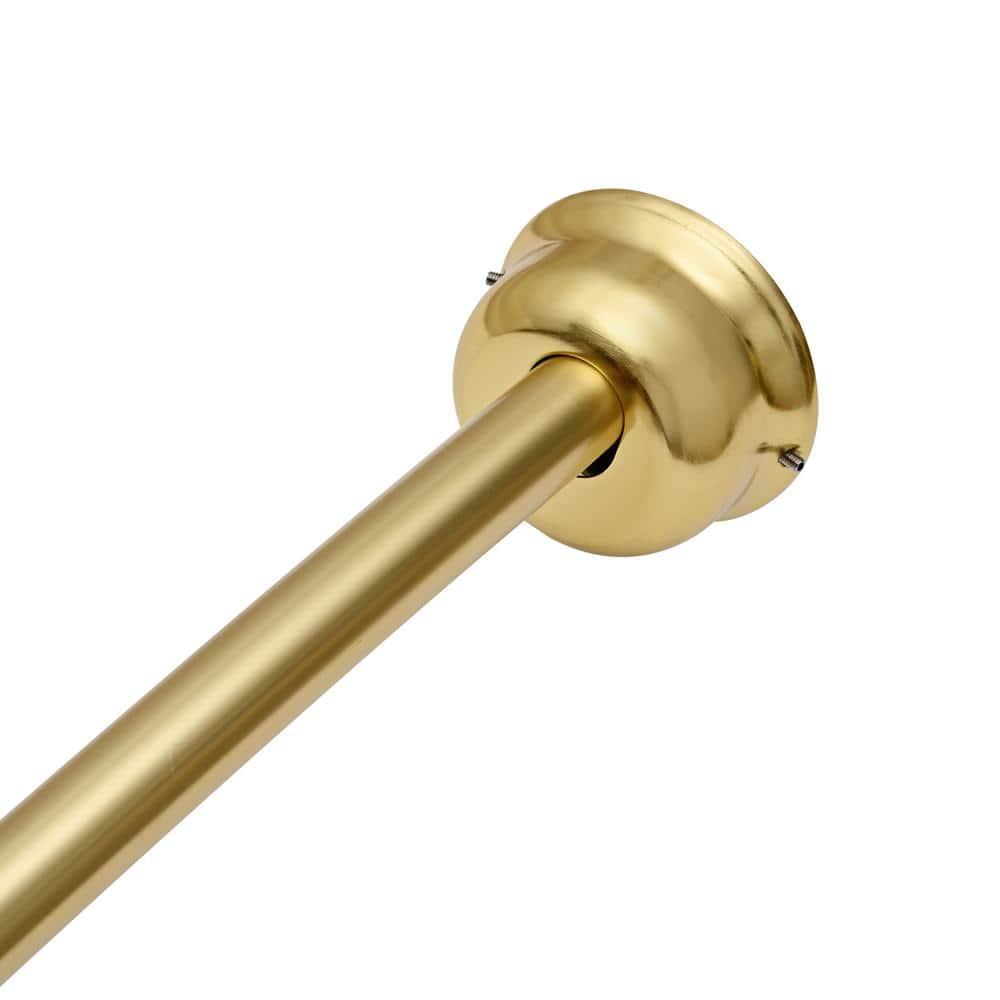 Utopia Alley Utopia Alley Rustproof Fixed Mount Single Curved Shower Rod, Aluminum, adjustable from 45" to 72" Wide