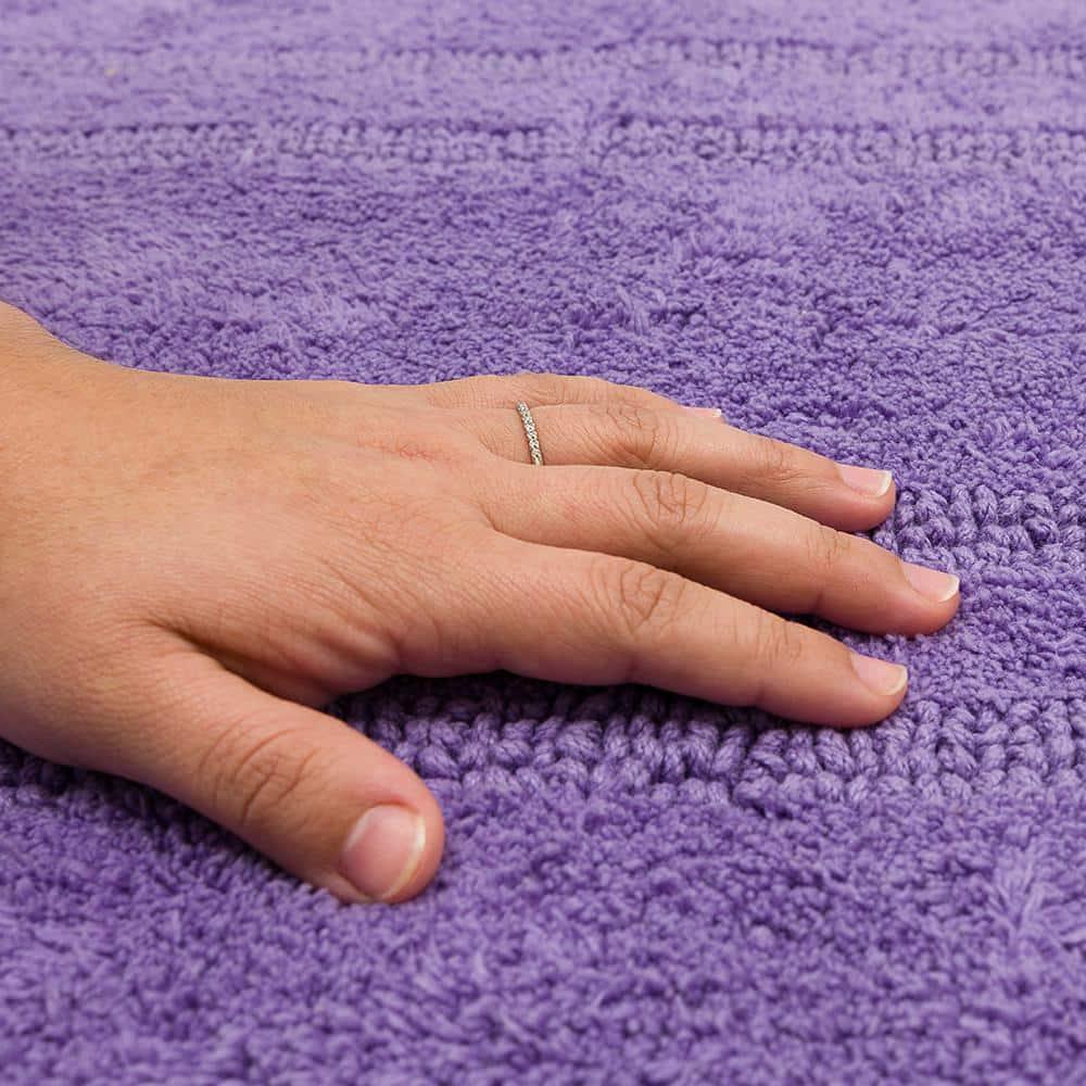 Mohawk Cotton Bath Mat Soft Absorbent Quick Dry Machine Washable Bathroom Mat, Grape, 17" x 24"