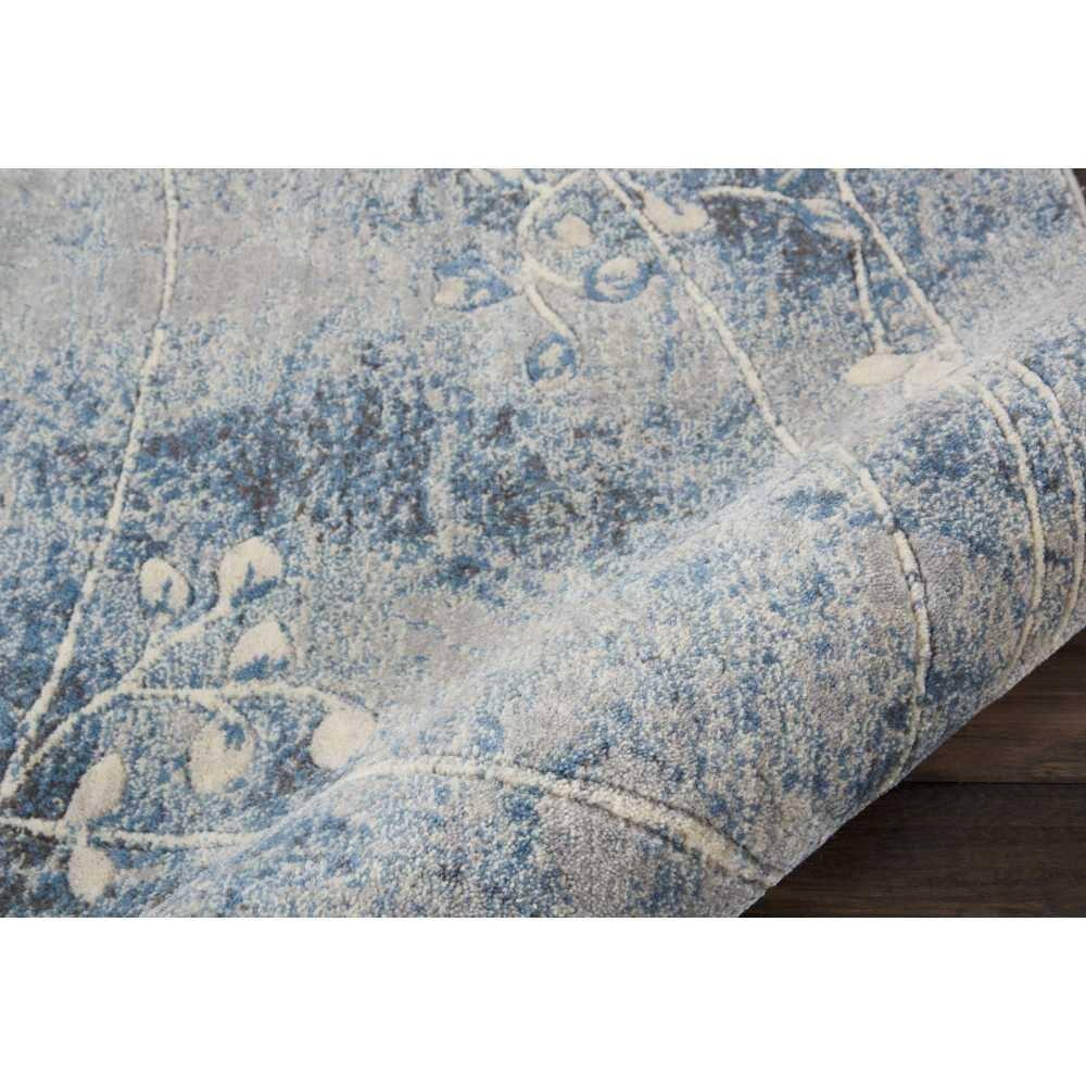 Nourison Somerset Nature Silver/Blue 2'6" x 4' Area Rug, (3x4)