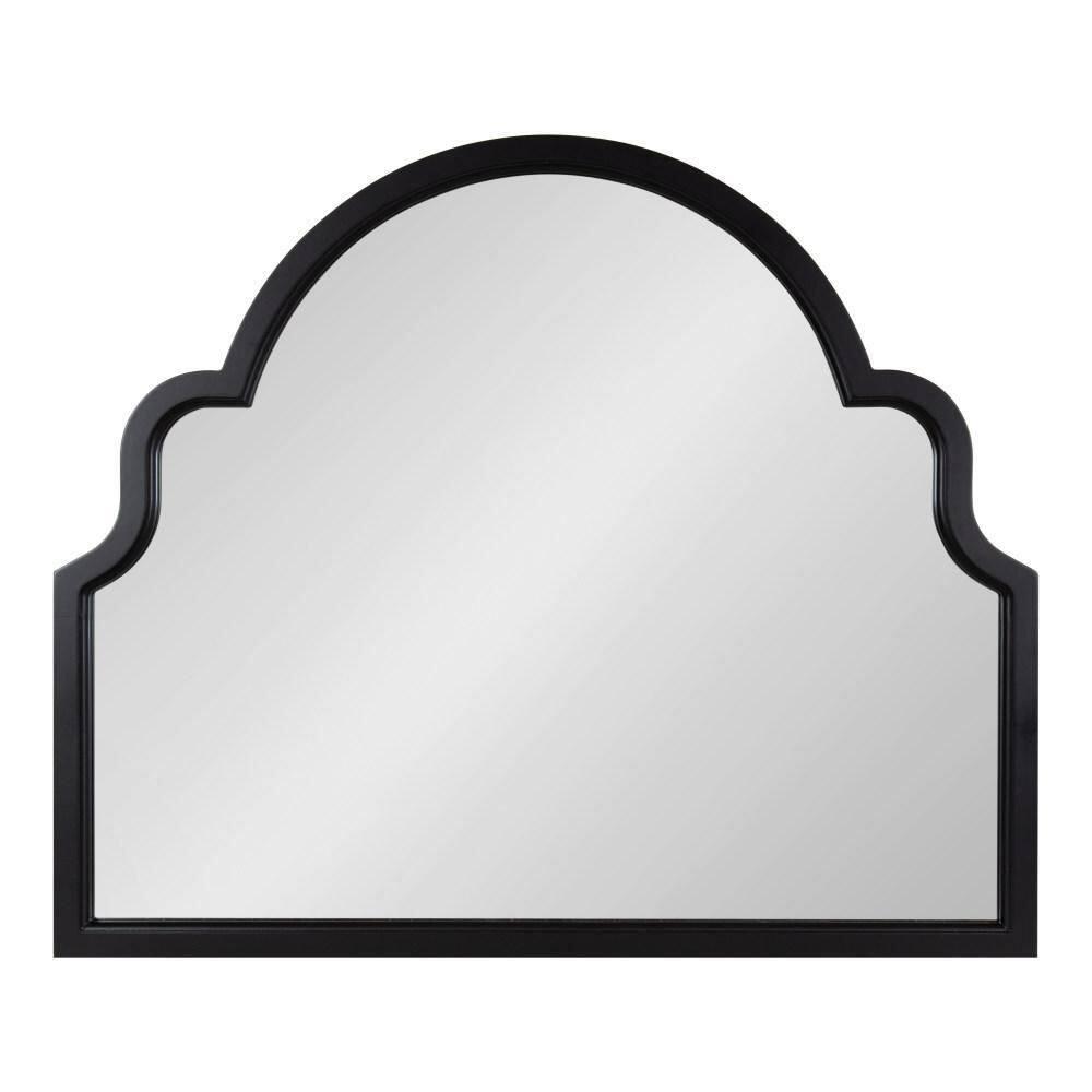 Kate and Laurel Hogan MDF Arch Mirror, 36x30, Black