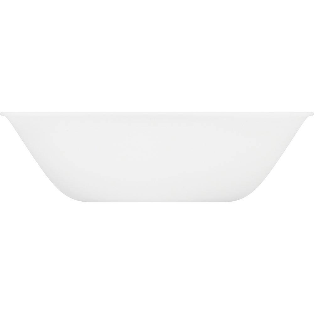 Corelle Pure White 32 oz Square Glass Serving Bowl (Set of 2)