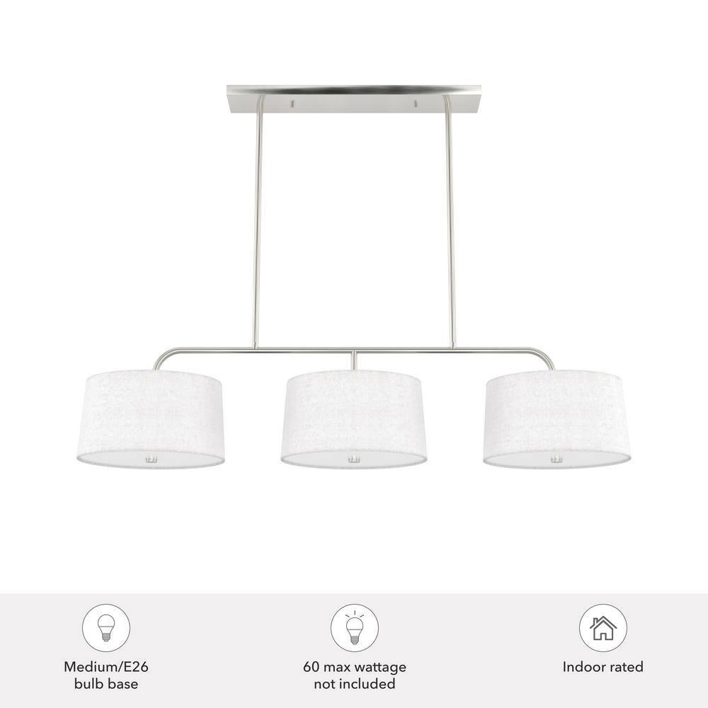 Cottage Hill 6 - Light Kitchen Island Shaded Linear Chandelier